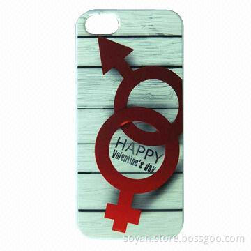 Sublimation 3D UV Printing PC Case for iPhone 5/5S, Valentine Day 2014, OEM Orders Highly Welcomed